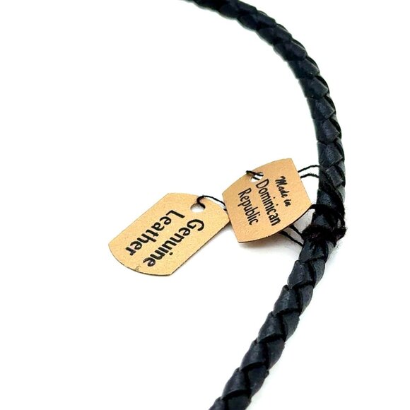 Gorgeous 14K Gold Heart Toggle Genuine Leather Necklace - Picture 3 of 7